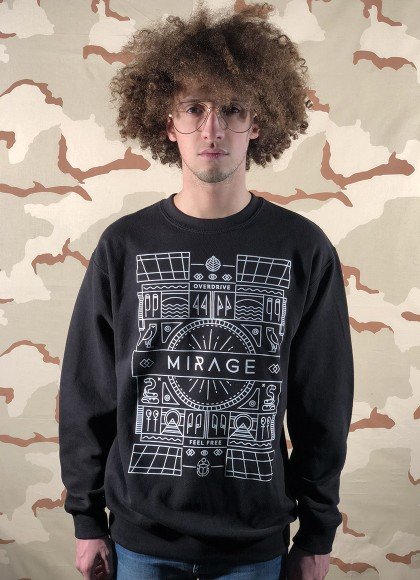 CREW NECK obelisc black MAN FRONT